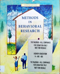 Image of Methods in Behavioral Research