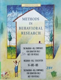 Image of Methods in Behavioral Research