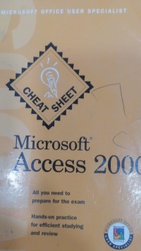 Image of Microsoft Access 2000 MOUS CHeat sheet