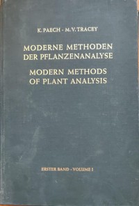 Image of MODERNE METHODEN  DER PHLANZENANALYSE