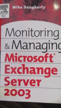 Image of Monitoring & Managing  microsoft Exchange server 2003