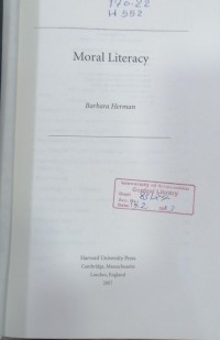 Image of Moral literacy