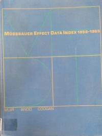 Image of MOSSBAUER EFFECT DATA INDEX 1958-1965