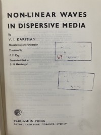 Image of Non-Linear Waves in Dispersive Media