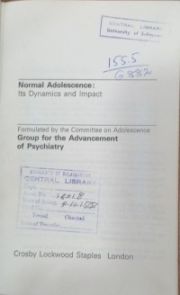 Image of Normal Adolescence its Dynamics and impact