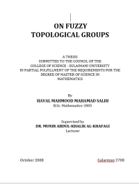 Image of ON FUZZY                  TOPOLOGICAL GROUPS