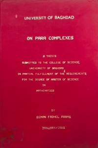 Image of ON PARA COMPLEXES