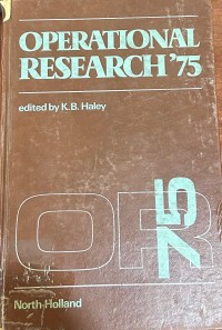 Image of Operational Research , 75