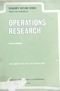 Image of Schaums Outline Series in Engineering Theory and Problems of Operations Research