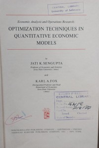 Image of Optimization Techniques in Quantitative Economics Models