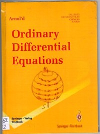 Image of ORDINARY DIFFERENTIAL EQUATIONS