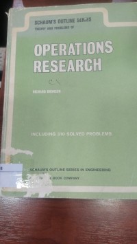 Image of ORERATIONS RESEARCH