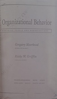 Image of ORGANIZATIONAL BEHAVIOR
