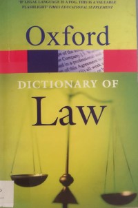 Image of OXFORD DICTIONARY OF LAW