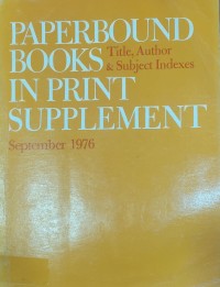 Image of PAPERBOUND BOOKS IN PRINT SUPPLEMENT