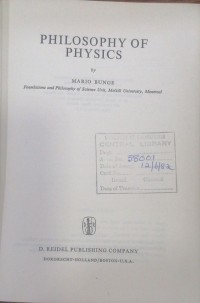 Image of PHILOSOPHY OF PHYSICS