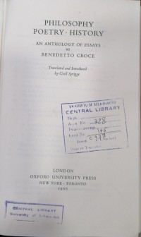 Image of PHILOSOPHY POETRY HISTORY