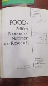 Image of POIitics Ec onomics Nutrition and Research