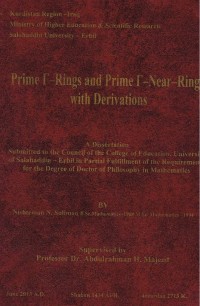 Image of PRIME - L-RINGS AND PRIME - L- NEAR - RINGS WITH DERIVATIONS
