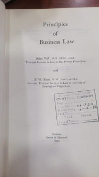 Image of principIes of Business Law