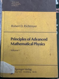 Image of Principles of Advanced Mathematical Physics Volume 1