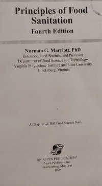 Image of Principles of Food Sanitation
