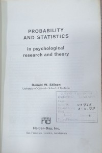 Image of PROBABILITY AND STATICS