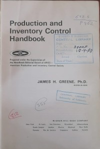 Image of Production and Inventory Control Handbook