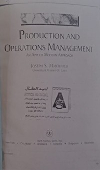 Image of PRODUCTION AND OPERATIONS MANAGEMENT