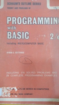 Image of PROGRAMMING WITH BASIC