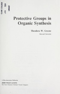 Image of Protective Groups in Organic Synthesis