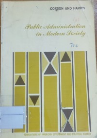 Image of PUBLIC ADMINISTRATON IN MODERN SOCIETY