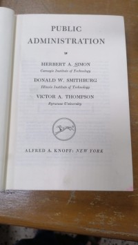 Image of PUBLIG ADMINIS TRATION