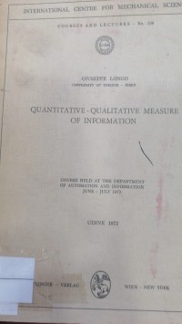 Image of QUANTITATIVE QUALITATIVE OF INFORMATION
