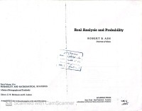 Image of Real Analysis and Probability