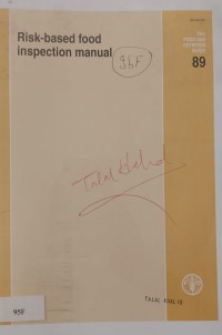 Image of Risk-based food inspection manual