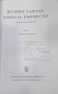 Image of RUDOLF CARNAP LOGICAL EMPIRICIST