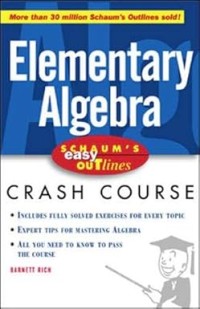 Image of Schaum's Easy Outlines: Elementary Algebra