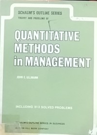 Image of Schaums Outline Series in Business Theory and Problems of Quantitative Methods in Management