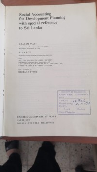 Image of Socil Accounting For Development Planning