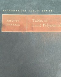 Image of TABLES OF POLYNOMIALS