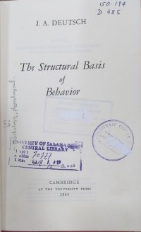Image of Tbe structural Basis of Bebavior