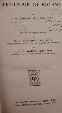 Image of TEXTBOOK OF BOTANY