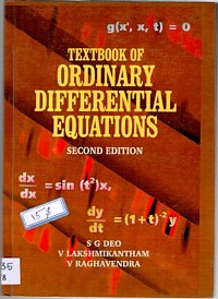Image of TEXTBOOK OF ORDINARY DIFFERENTIAL EQUATIONS