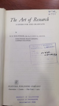 Image of THE Art of Research