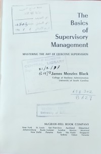 Image of The Basics of Supervisory Management