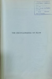 Image of THE  ENCYCLOPADIA OF ISLAM