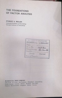 Image of the foundations of factor analysis