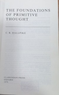 Image of THE FOUNDATIONS OF PRIMITIVE THOUGHT