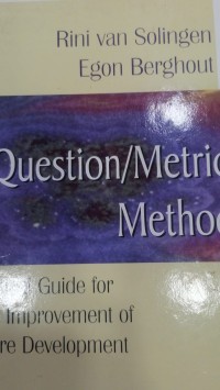 Image of The Goal/ Question/ Metric Method